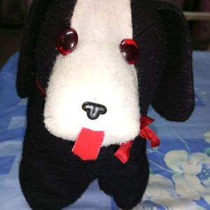 A Qute Black Dog Soft Toy