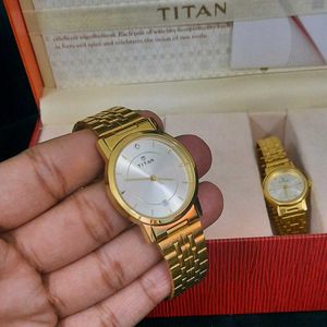 TITAN COUPLE WATCH SET