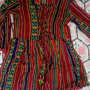 Multicolored Short Kurti 🎀| Flared