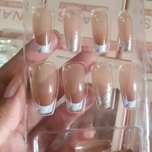 10 Mints Fake Nails Art