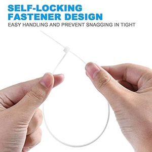 Pack Of 100pcs White Cable Zip Ties