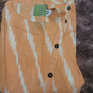 Cotton Stripes Long Kurti