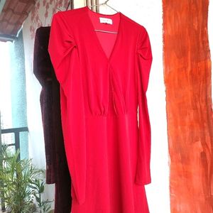 U.S BRAND Vibrant Red Dress