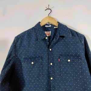 Navy Blue Printed Shirt (Men's)