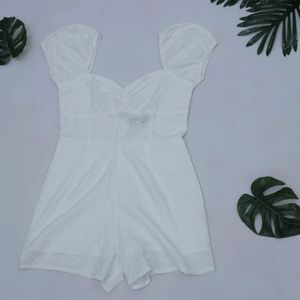 White Broderie Playsuit 💕