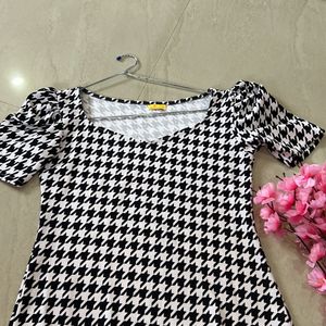 Uptownie  Lite Casual Polka Print  Women Black Top