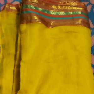 Yellow Saree With Beautiful Border