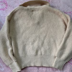 Beige Crop Sweater