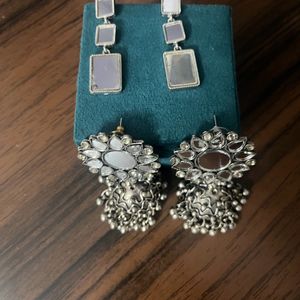 2 Pair of Mirror Earrings