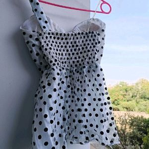 White Polka Dots Top