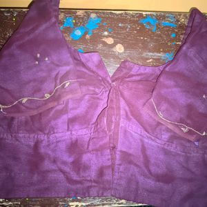 Dark Violet Formal Blouse.