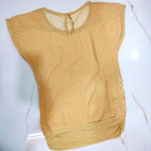 Biege Party Wear Top