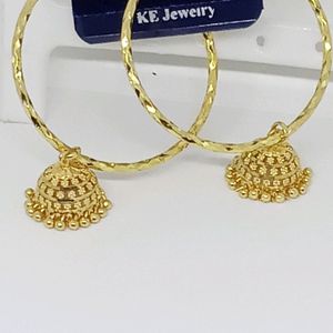 Ladies Gold Plated Zumkha Style Earrings