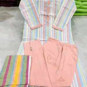 2 Kurta , Pant With Dupatta