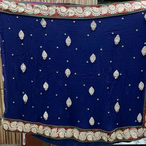 Royal Blue Exclusive Wedding Saree