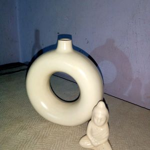 Donut Vase With Buddha Miniature