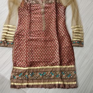 Heavy Cutdana N Sequence Handwork Kurta Set