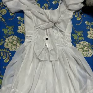 Cottage Core Y2k Coquette White Dress