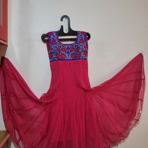 Pink Dress Full Anarakali