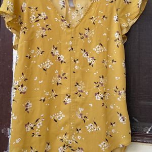 H&M Yellow Floral Top