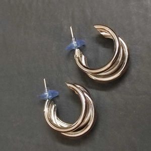 Silver Eclipse Earrings