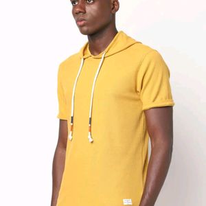 DNMX Mustard Yellow Hooded T-shirt