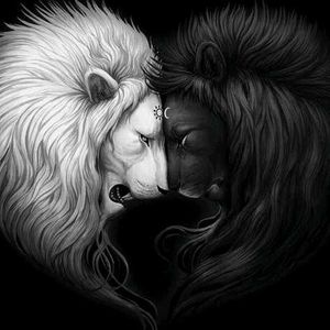 Poster Of 2lion In Heart Shape