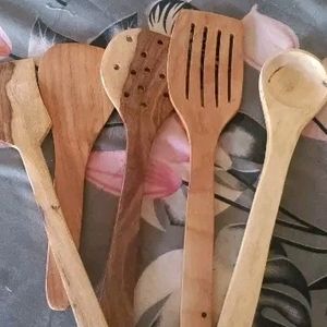 Handmade Wooden Serving Cooking Spoon Kitchen Set