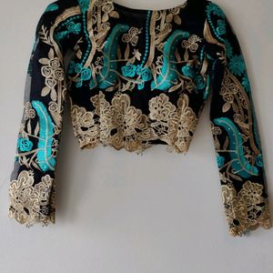 Pretty Green Net Blouse