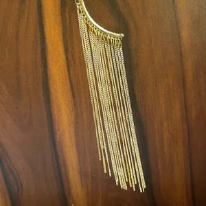 Golden Chain Single Party Wear Earring