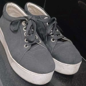 Double Sole Black Shoes