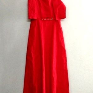 📢 Sale 📢 Sale 📢 Sale 📢 Beautiful Designer Off Shoulder Red Gown With Amazing Neck Design