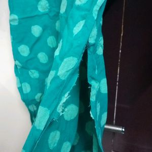 Sea Green Bathik Print Cotton Kurta