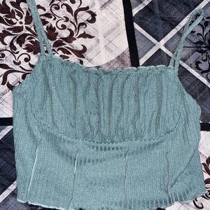 sea green crop top