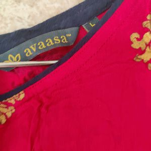 Magenta/Fusha Highlow Kurta