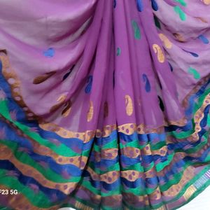 Superior Quality Saree With Blouse 💜
