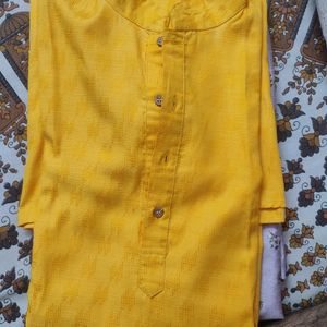 Yellow Haldi Color Kurta