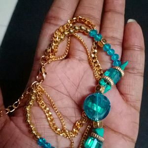 Blue Crystal, Beads Bracelet.