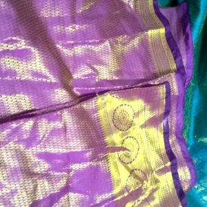 Heavy Banarasi Silk Saree..with 2 Blouses