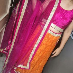 Orange Magenta Lehenga ❤️