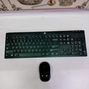 HP Working Wireless Mouse And Keyboard.