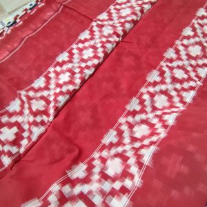 Pure Cotton Double Ikkat Saree