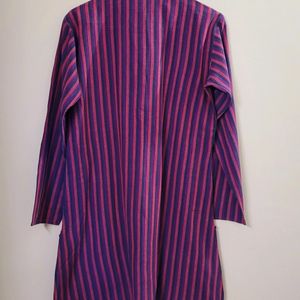 Khadi Hand Woven Striped Kurta