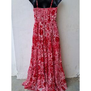 The Vanca Floral Print Fit & Flared Maxi Dress