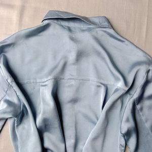 Premium MADAME Grey Silk Baggy Shirt