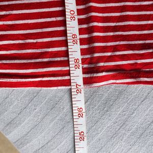 Red N White Striped Dress