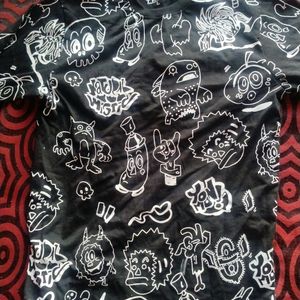 Black Cartoon Tshirt