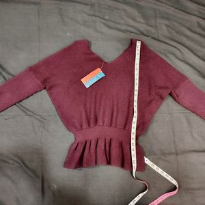 Korean Branded V Nack Winter Top For Girls