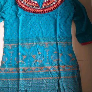 Blue party wear Kurta