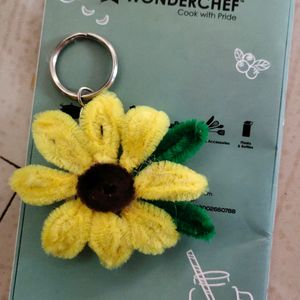 Handmade Sunflower Keychain